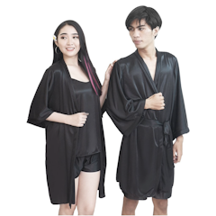Baju Tidur Kimono Couple Satin