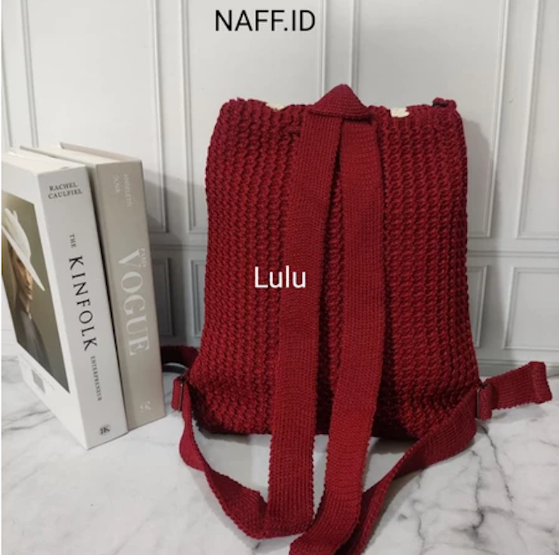 NAFF.ID Lulu Tas Ransel Korea Renda Rajut 3