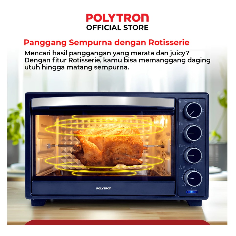 Hartono Istana Teknologi Polytron Kitchenmate Oven Listrik 33 Liter PEO-33B2B