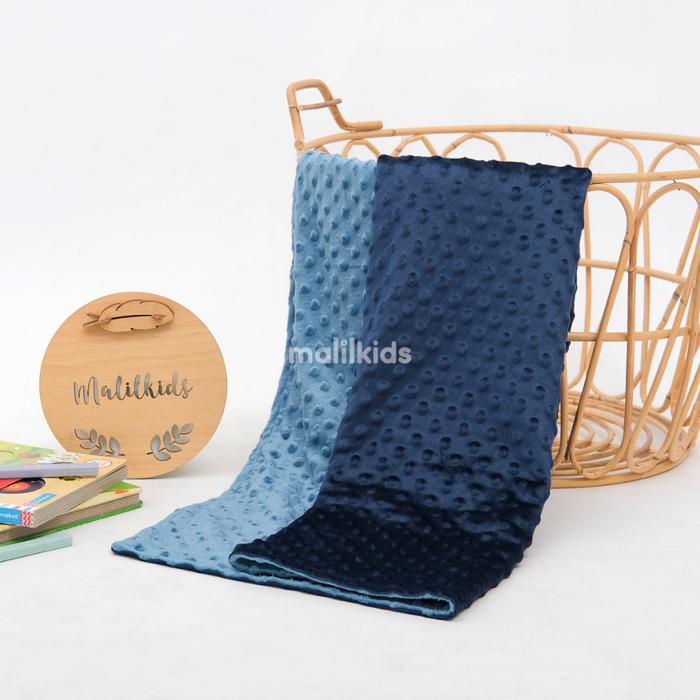  Malilkids Reversible Two Tone Minky Blanket 