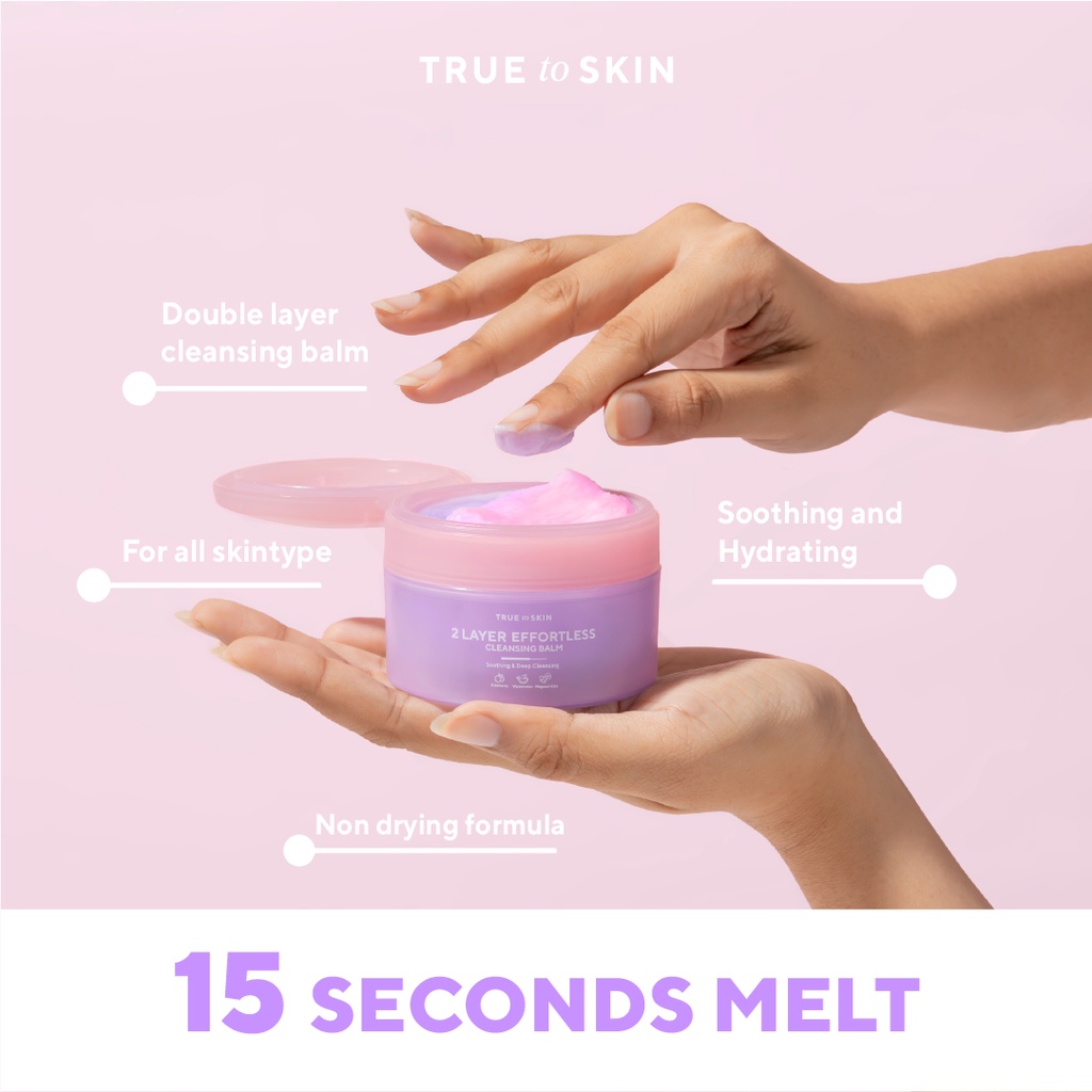 Triniti Tunggal Abadi True to Skin 2 Layer Effortless Cleansing Balm