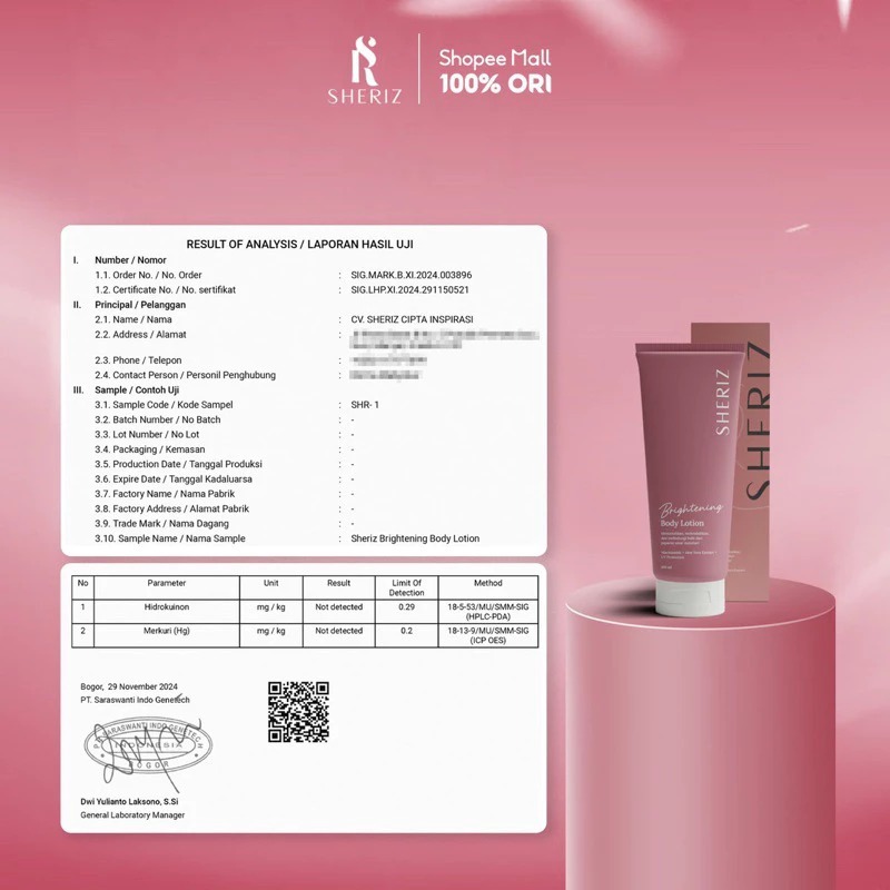 SHERIZ Brightening Body Lotion