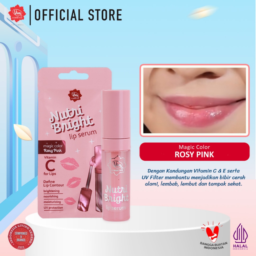 VITAPHARM Viva Nutri Bright Lip Serum Rosy Pink