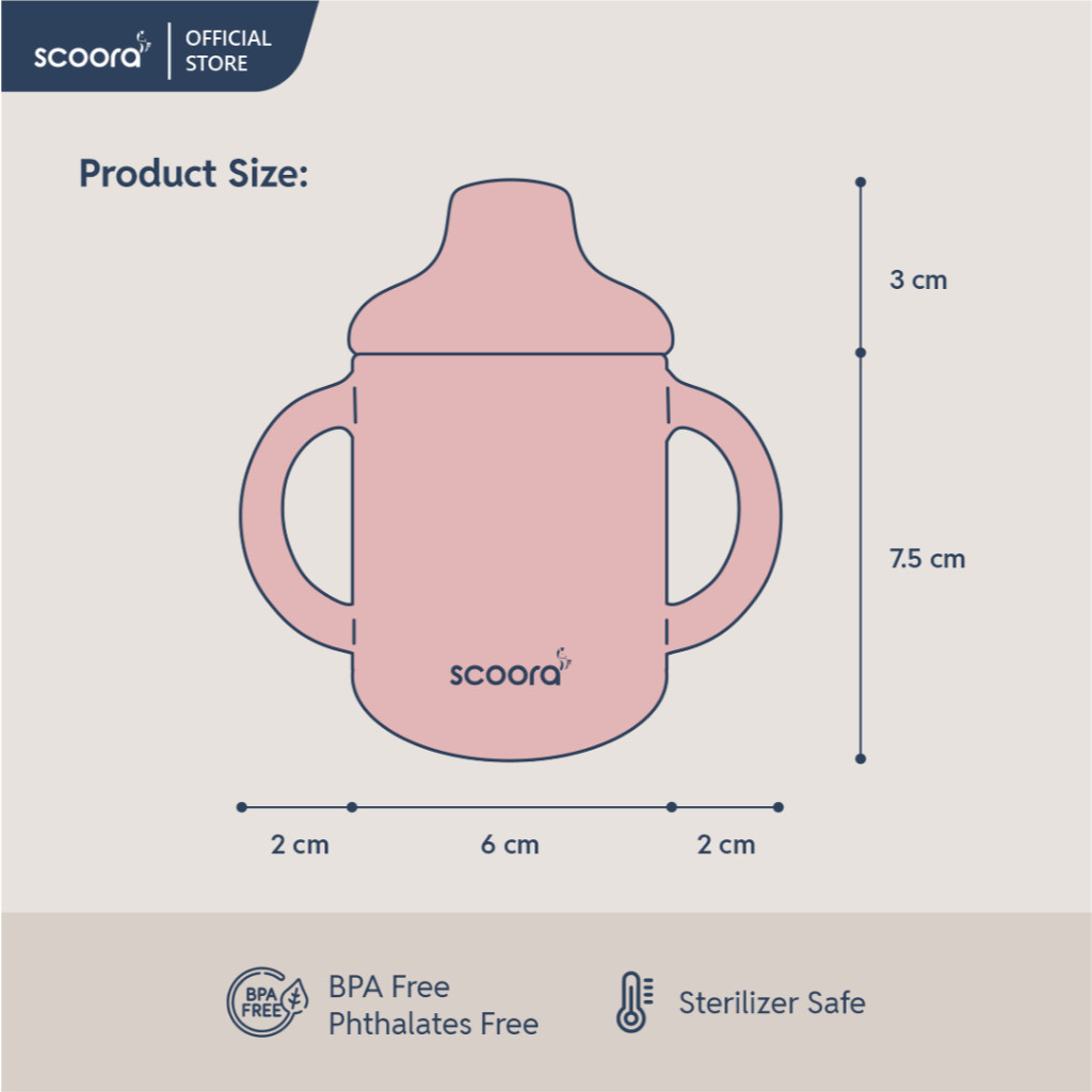 Scoora Sukses Indonesia SCOORA Silicone Premium Cup Sippy