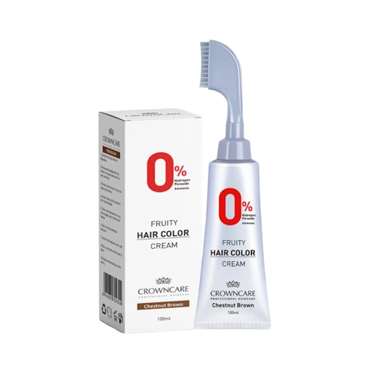 CrownCare Fruity Hair Color Cream Chestnut Brown 1