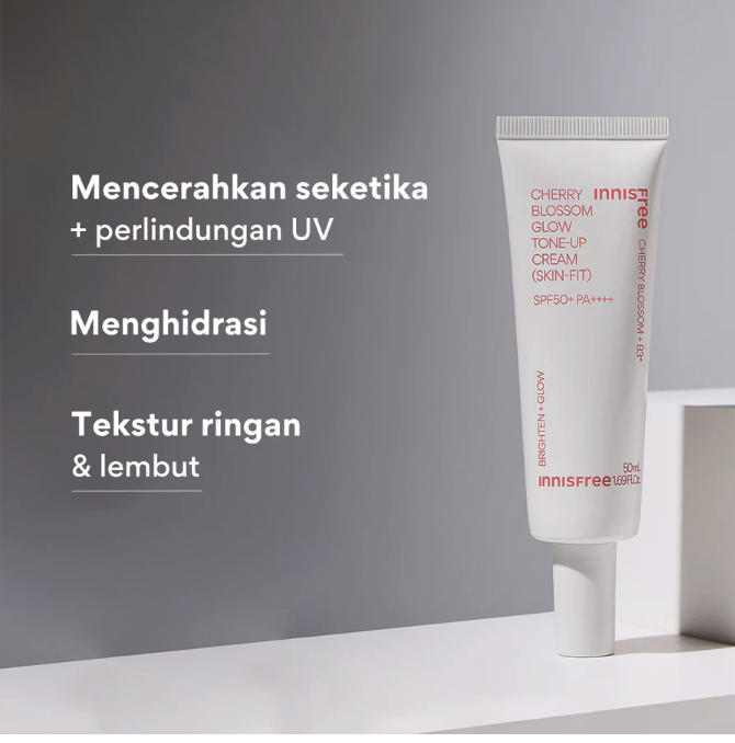 AmorePacific Innisfree Cherry Blossom Glow Tone-up Cream Skin-Fit SPF 50+ PA++++