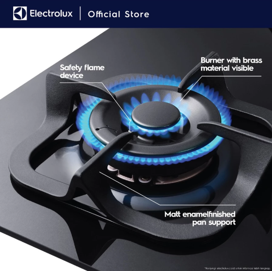 Electrolux Electrolux Kompor Gas Tanam UltimateTaste 300 dengan 2 Tungku 78cm EGT7828CK