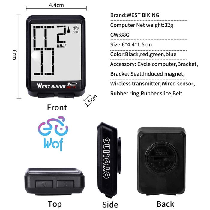 West Biking Speedometer Sepeda  4
