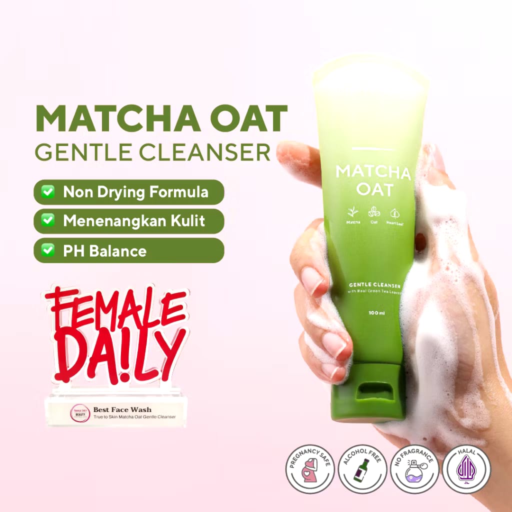 Triniti Tunggal Abadi True to Skin Matcha Oat Gentle Cleanser 