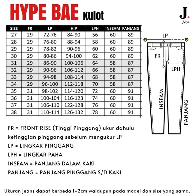 JINISO Highwaist Kulot Jeans 725 - 735 HYPE BAE