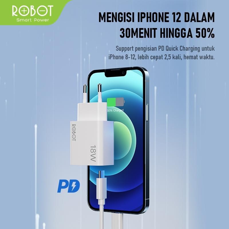 Robot 18W Dual Port Charger Quick Charging 4