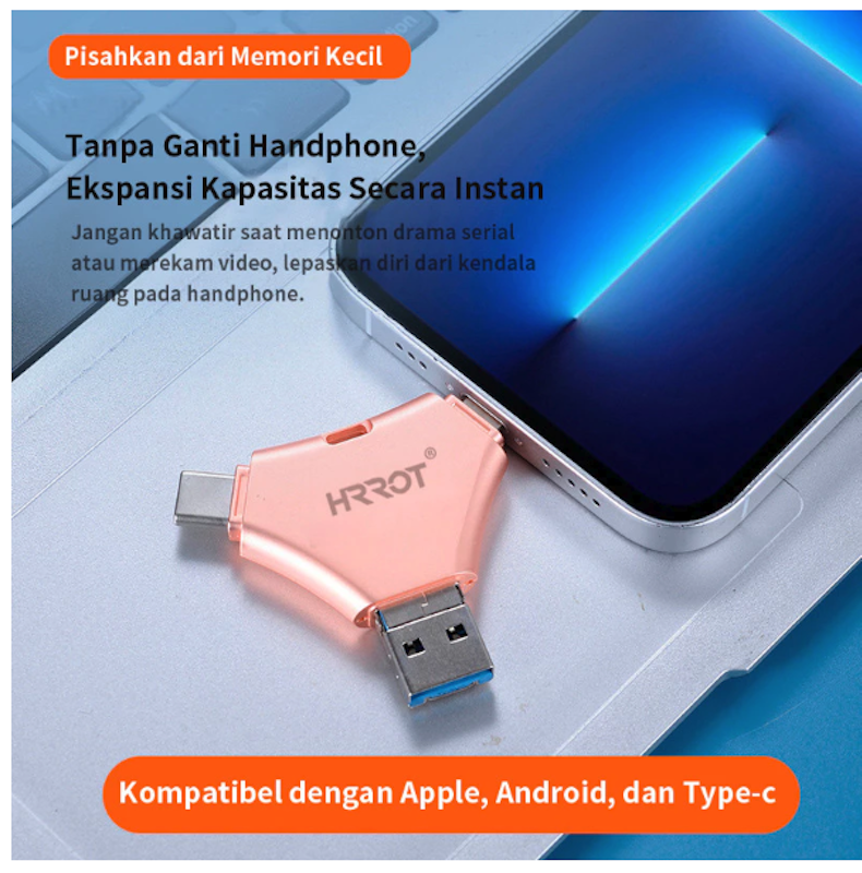 HRROT Flashdisk Metal OTG 4-in-1 4