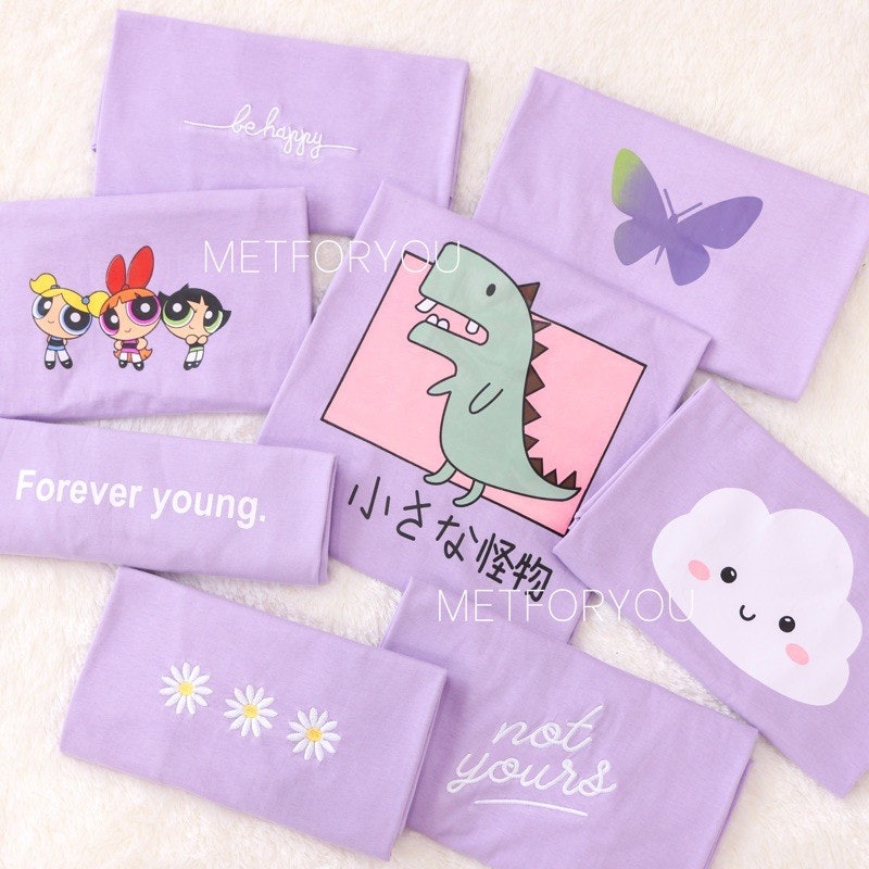 Kaos Wanita Oversize Katun - LILAC EDITION 2