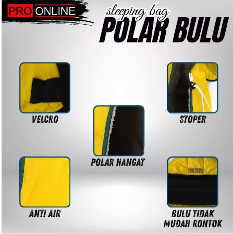 Pro Online Sleeping Bag Polar Bulu Dalam Gelap 4