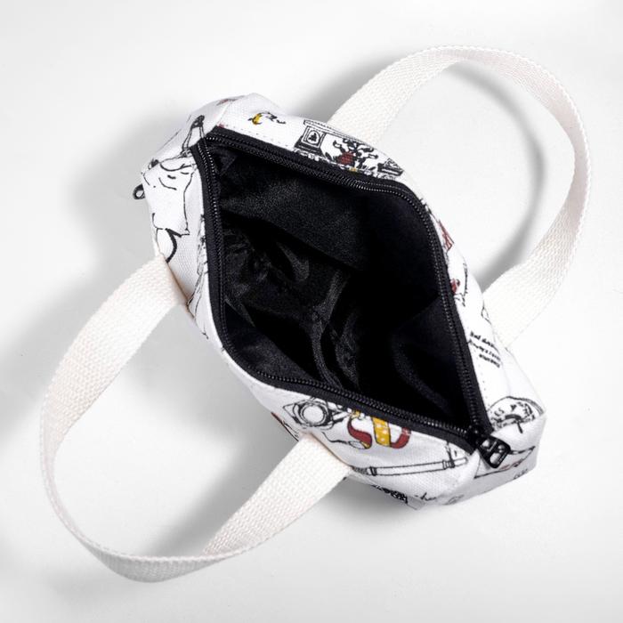 Pamole Pamole Pouch Dompet Travelling Bahan Kanvas Motif Penutup Resleting