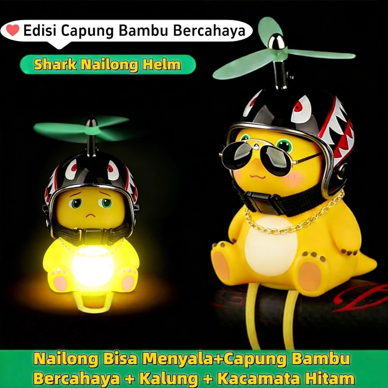 TOYBEBE Nailong Helm Mini Motor Aksesoris 3D Lampu LED 3