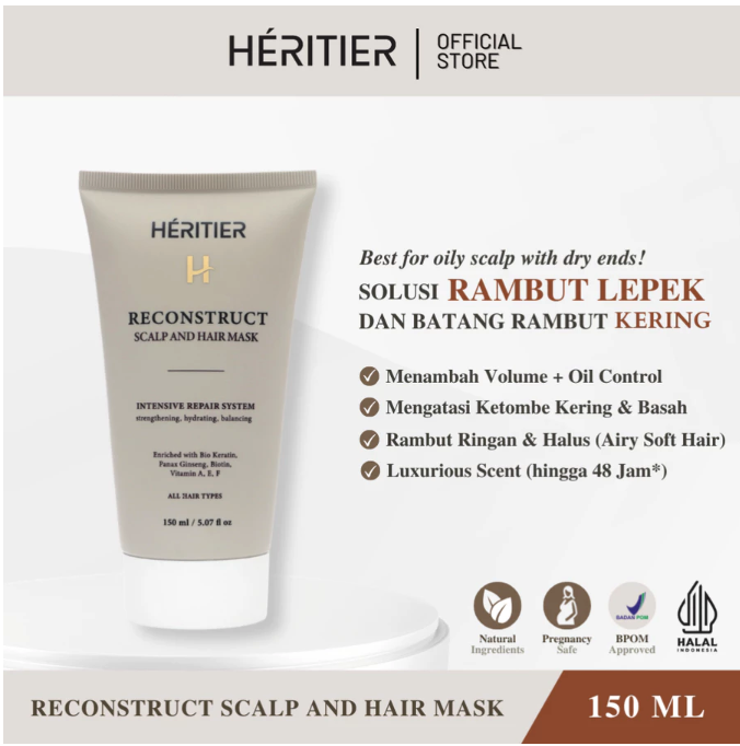 Heritier Indonesia Heritier Reconstruct Scalp and Hair Mask