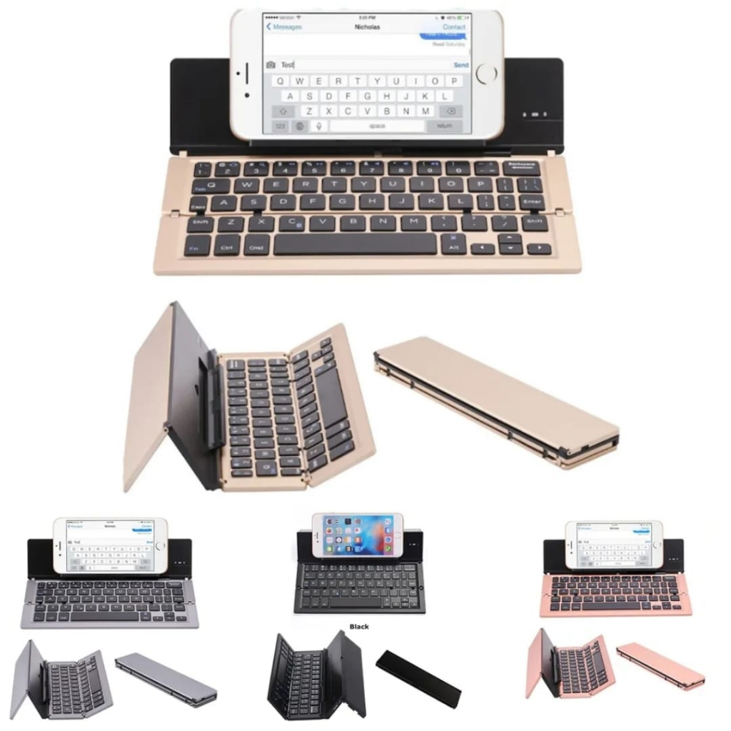  Portable Mini Folding Bluetooth Wireless Keyboard 