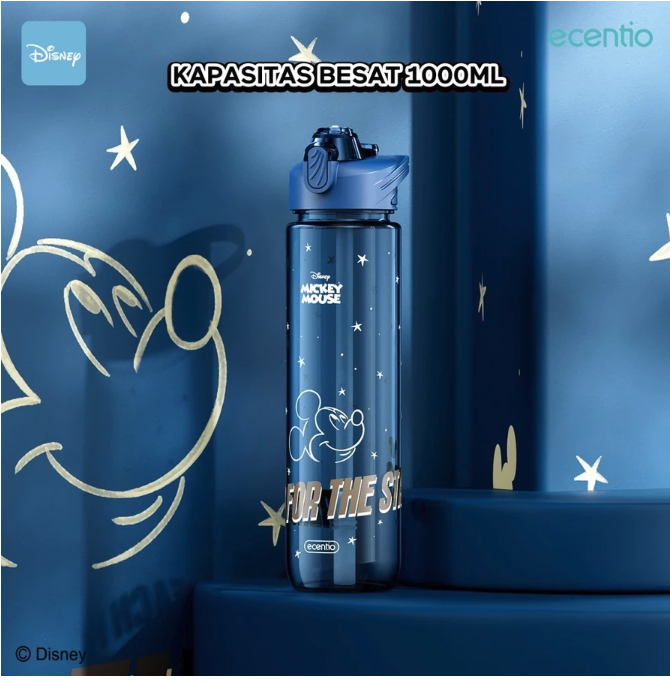ecentio botol minum Disney Mickey Mouse 1000 ml 3