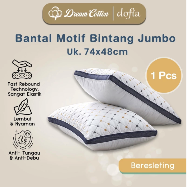  Dreamcotton Bantal Motif Bintang Jumbo