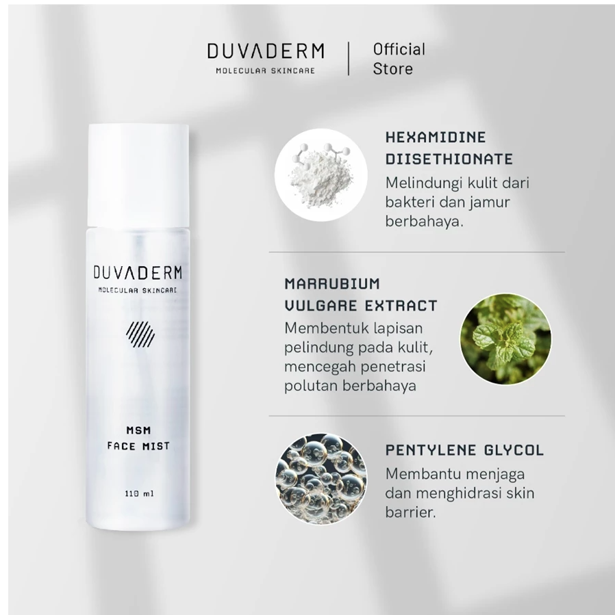 GLORY COSMECEUTICALS INDONESIA Duvaderm MSM Face Mist