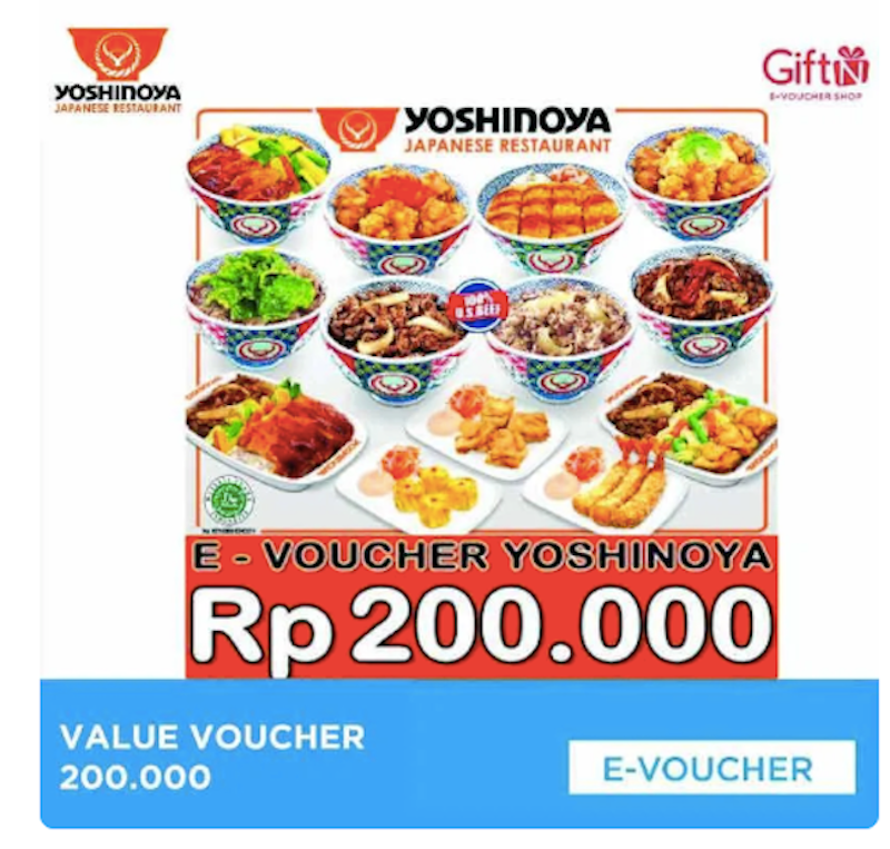 Yoshinoya Value Voucher 3