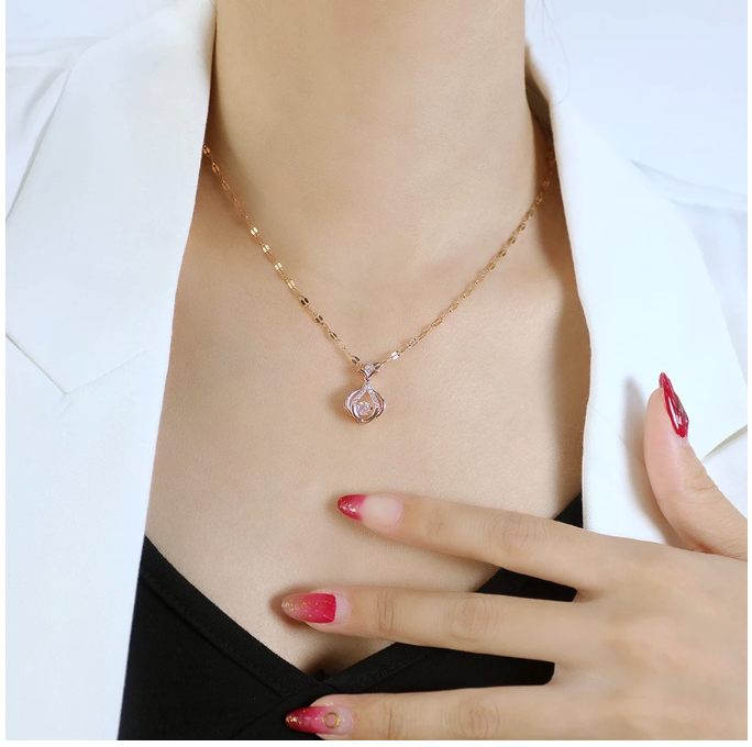 OLEVS Kalung Wanita Mawar 3