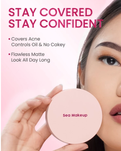 Sea Beauty Indonesia Sea Makeup Acne Cover & Smooth Two Way Cake Fudge Cookie