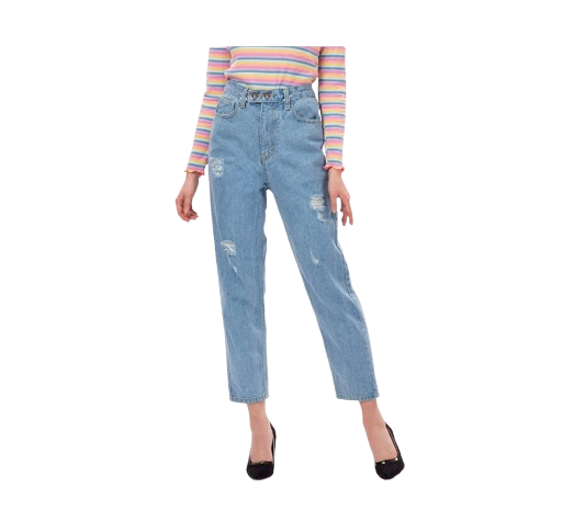 MKY Clothing Destroy Boyfriend Ripped Jeans