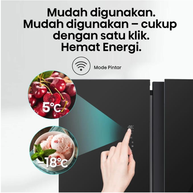 Hisense International Indonesia Hisense Kulkas Side by Side 566L RS708N4IWPU