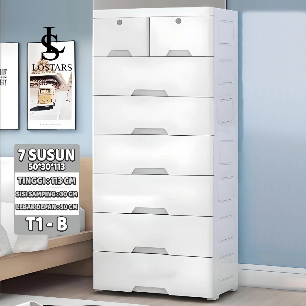  Lostars Lemari Plastik 7 Susun