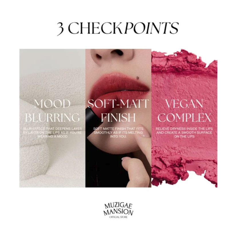 MUZIGAE MANSION Moodwear Blur Lipstick 03 Nuddy 5