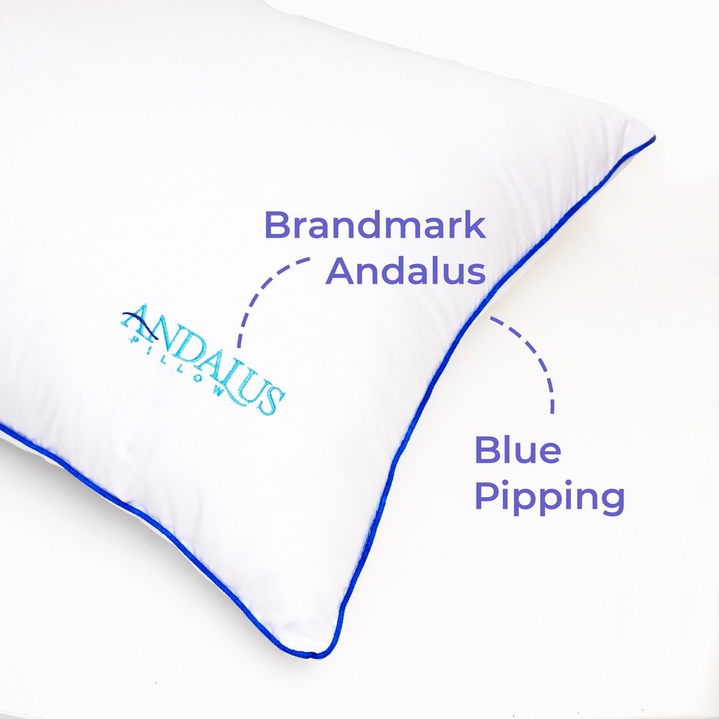  Andalus Medium Zipper Adjustable Refilling Pillow 100% Silicon Grade A Bundle Set