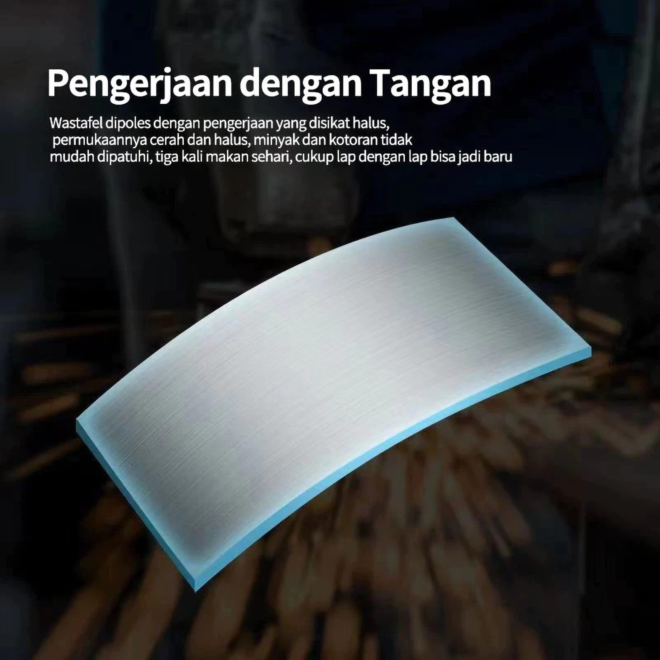 TQTQ Kitchen Sink Set A Dua Lubang 120 x 50 cm