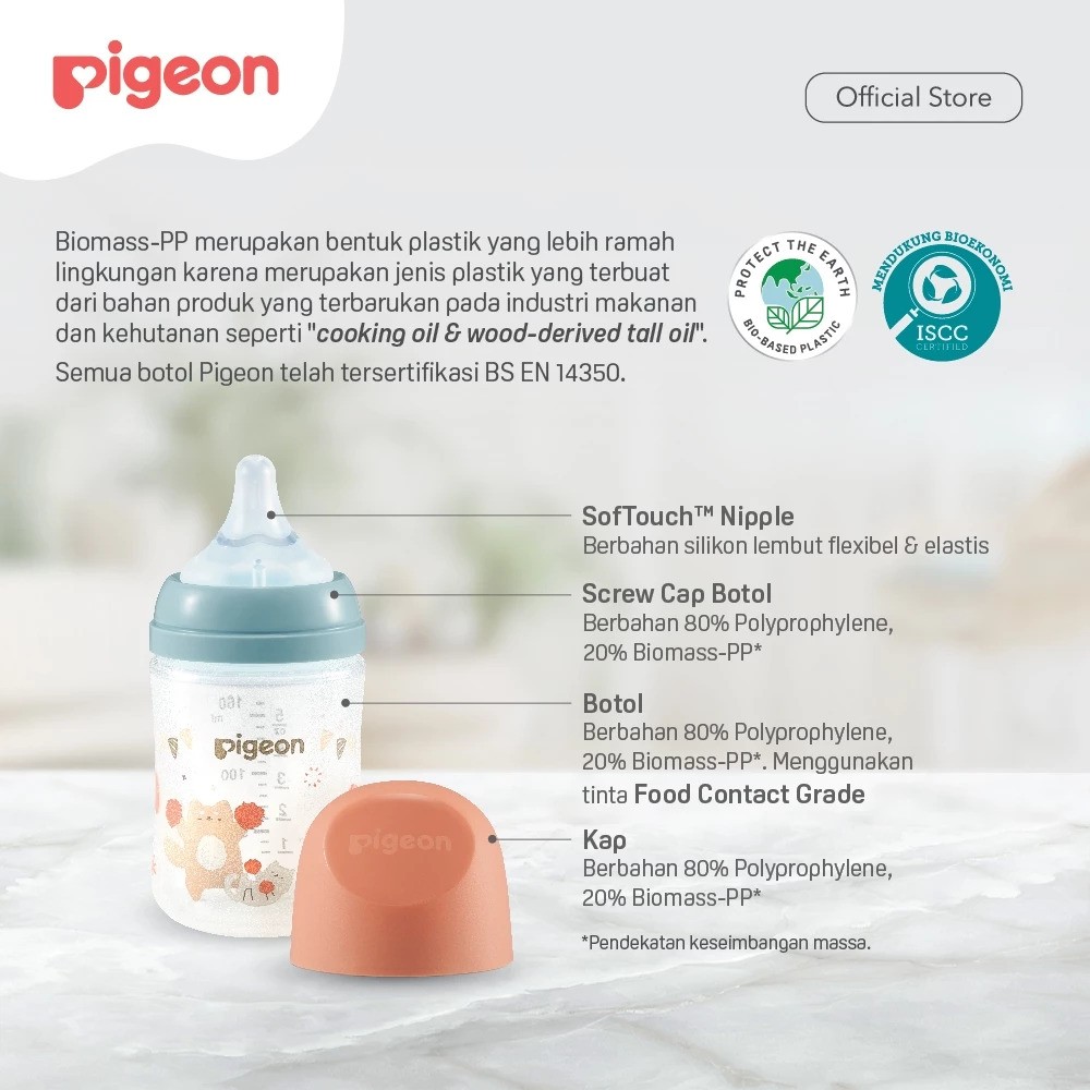 Multi Indocitra Pigeon Botol PP Wide Neck with SofTouch Nipple