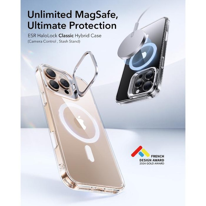 ESR Classic Hybrid Case iPhone with Stash Stand (Halolock) 2