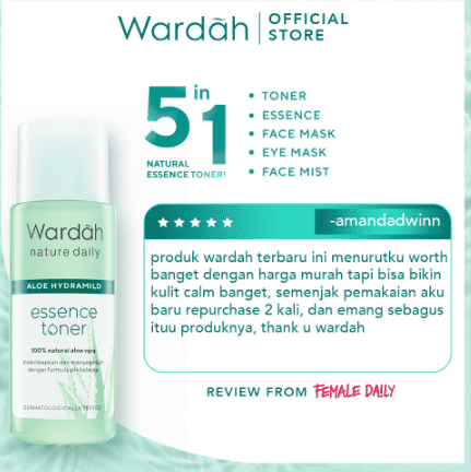 Wardah  Nature Daily Hydramild Toner Essense