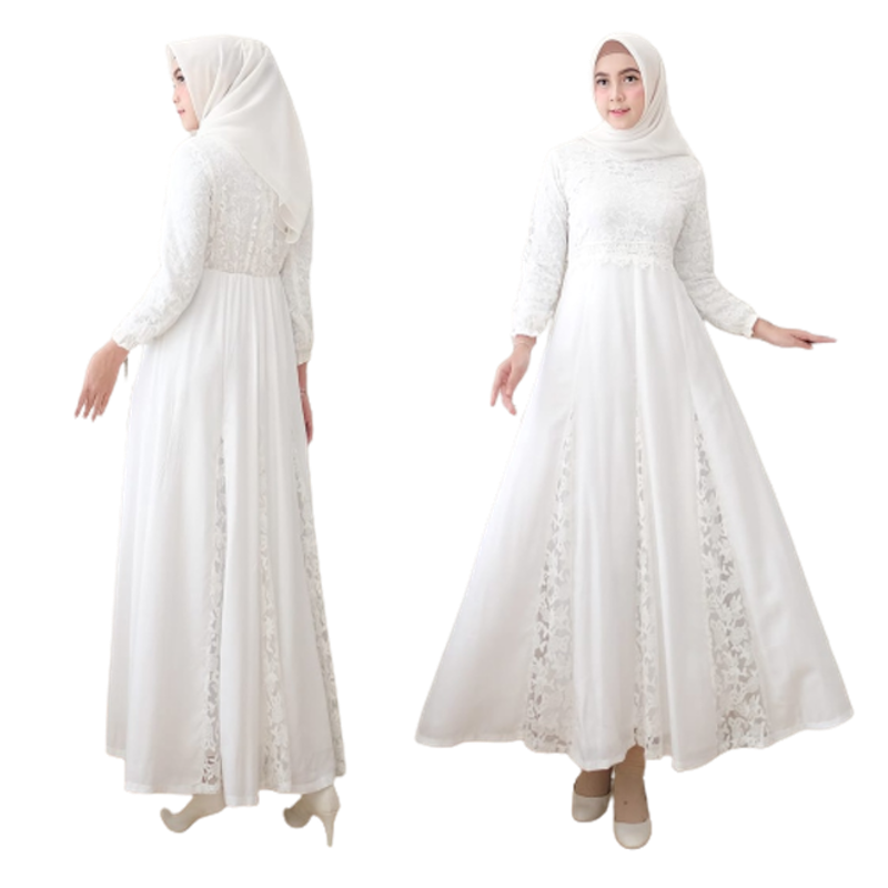 Baju Gamis Wanita Brukat 1