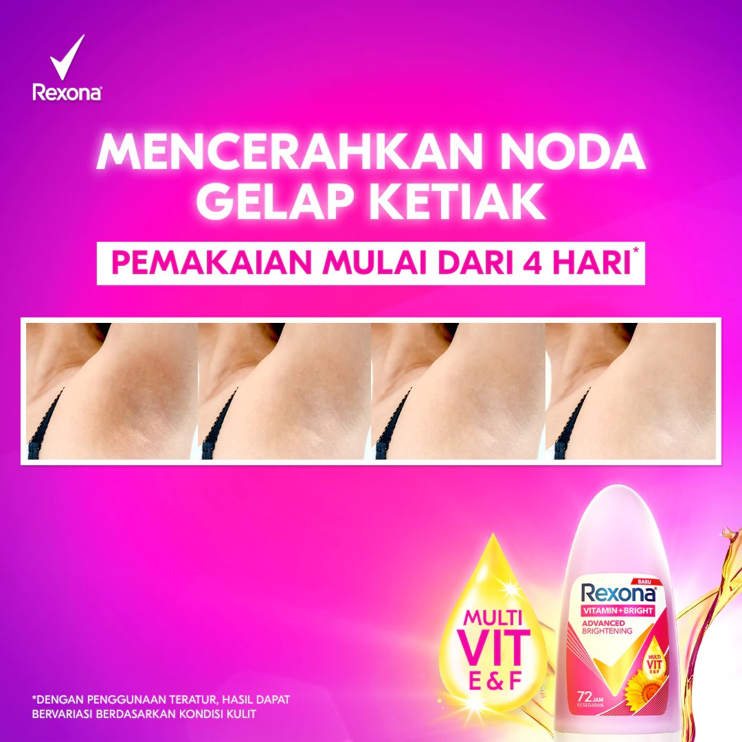 Unilever Indonesia Rexona Vitamin + Bright Advanced Brightening