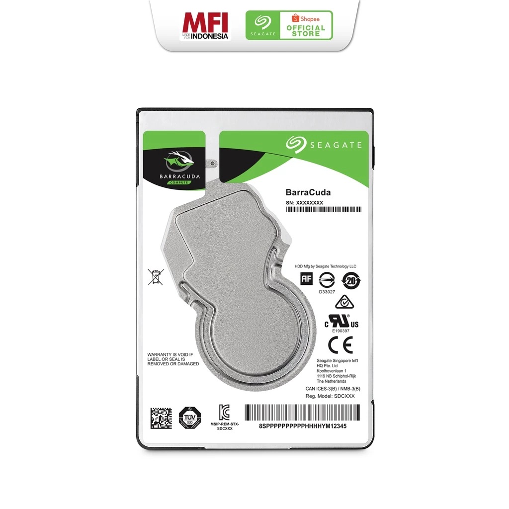 Seagate Technology Seagate BarraCuda Harddisk Internal Laptop 1 TB