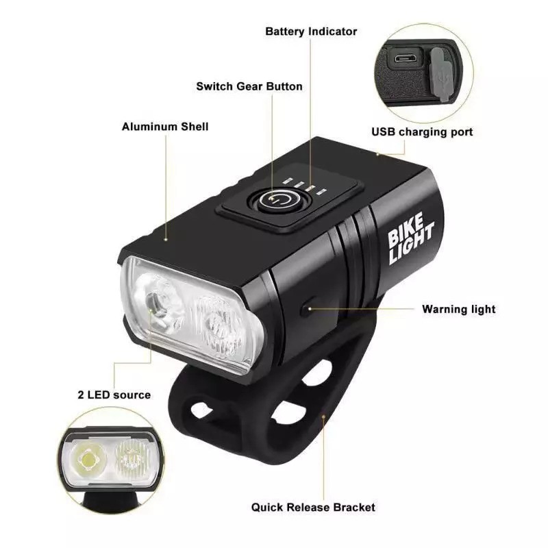 Monqiqi Lampu Sepeda LED 4