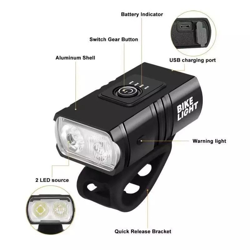Monqiqi Lampu Sepeda LED 4