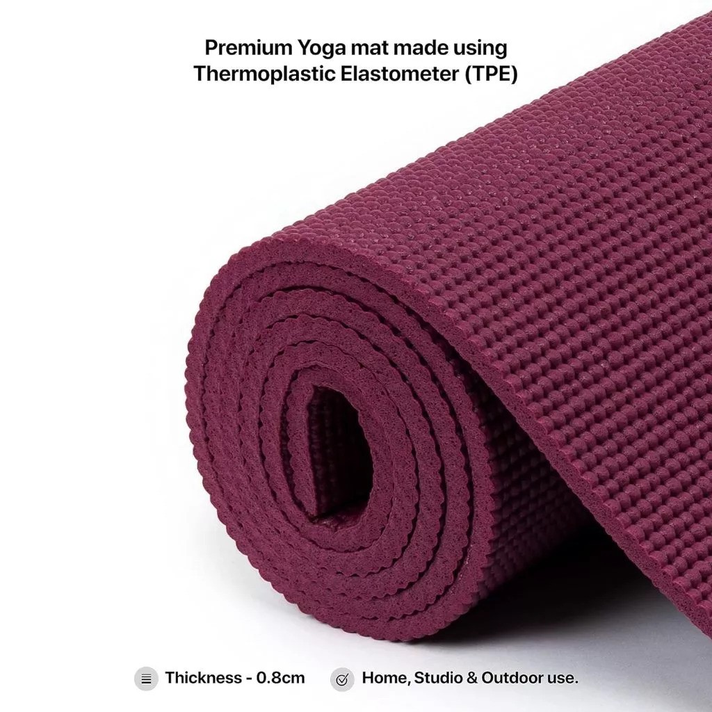 Kettler Matras Yoga Maroon 8 mm 2