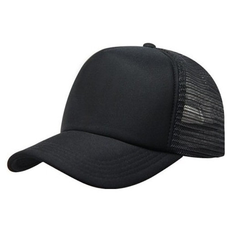 Topi Trucker Dewasa Hitam Polos 1