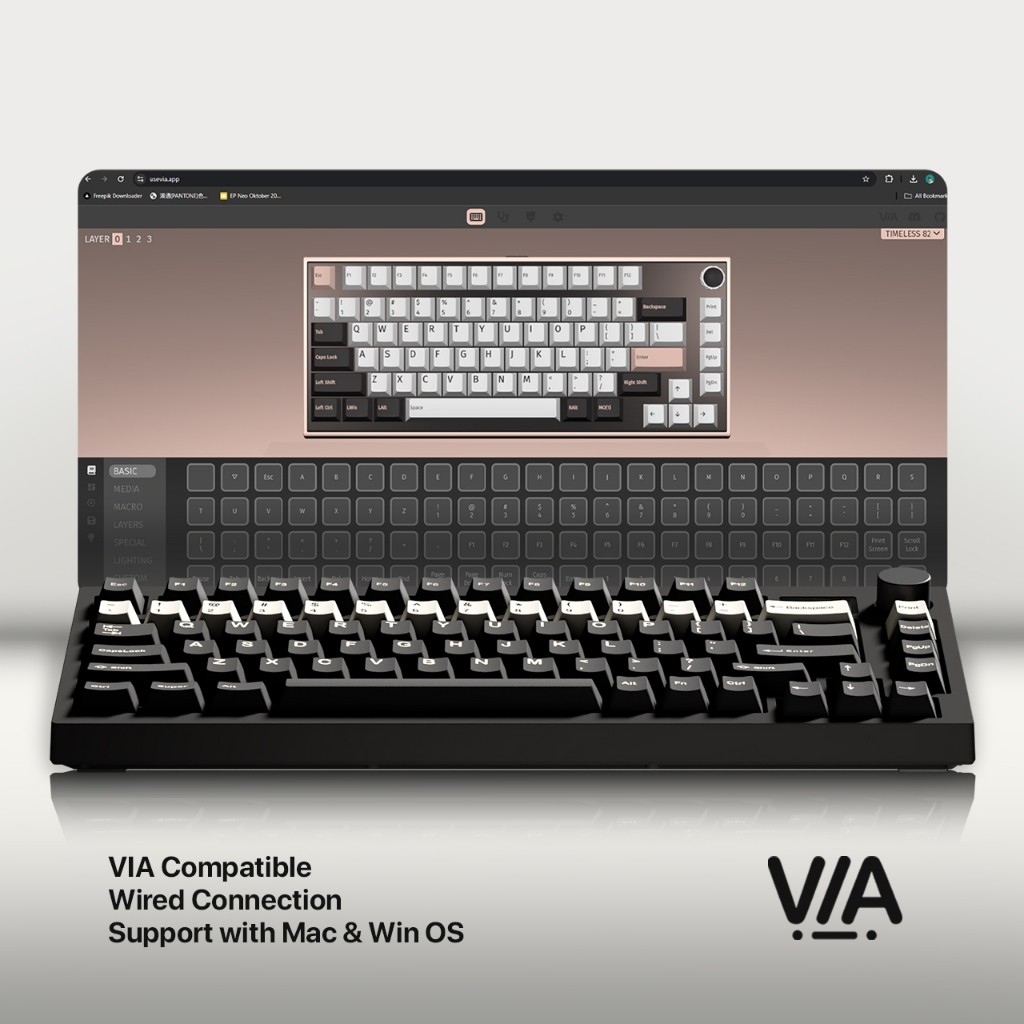 Noir Gear Noir Timeless82 v2 Wireless Mechanical Keyboard Gasket Mount