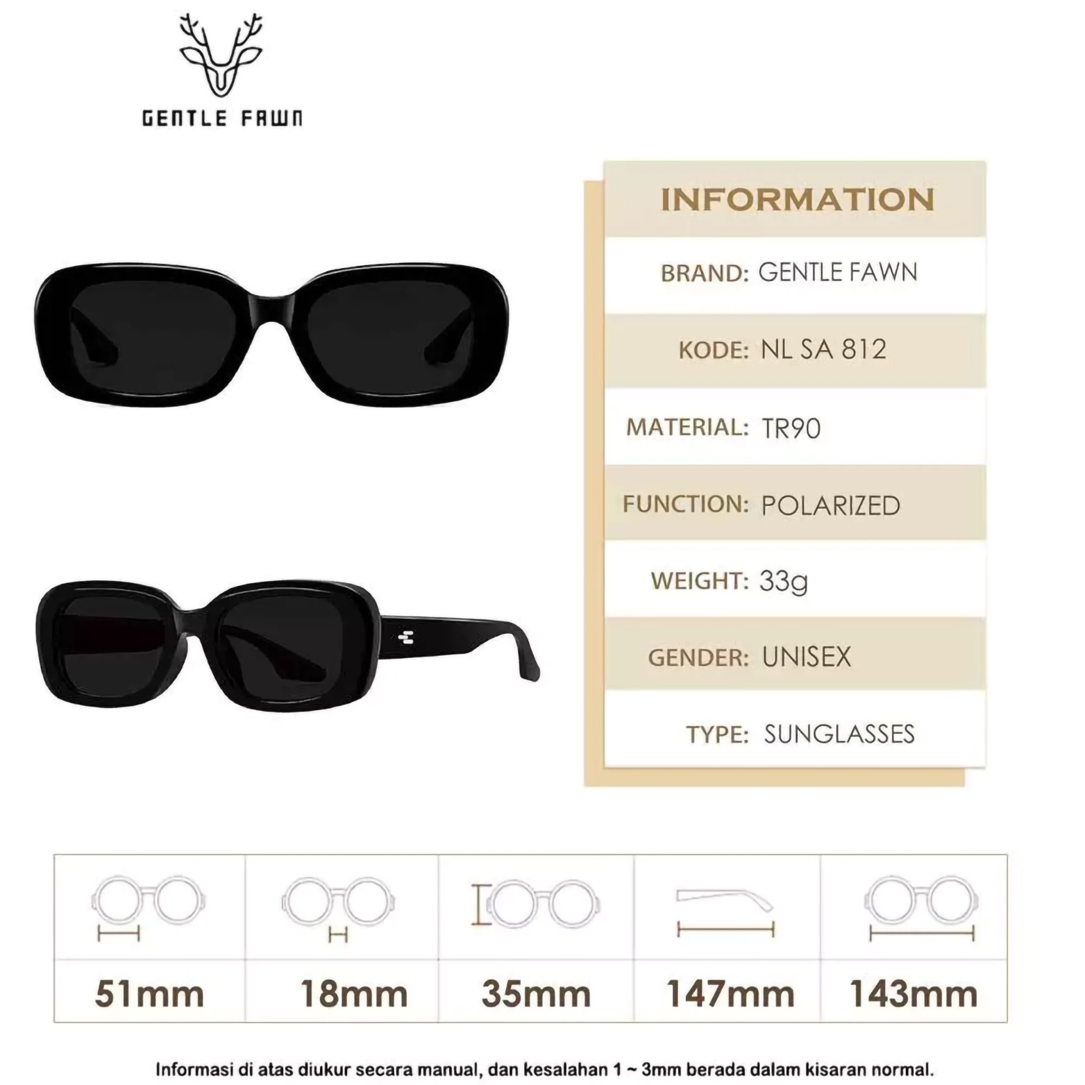 Gentle Fawn Kacamata Hitam 3