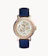 Fossil Original Boyfriend Automatic Navy Leather Watch 1