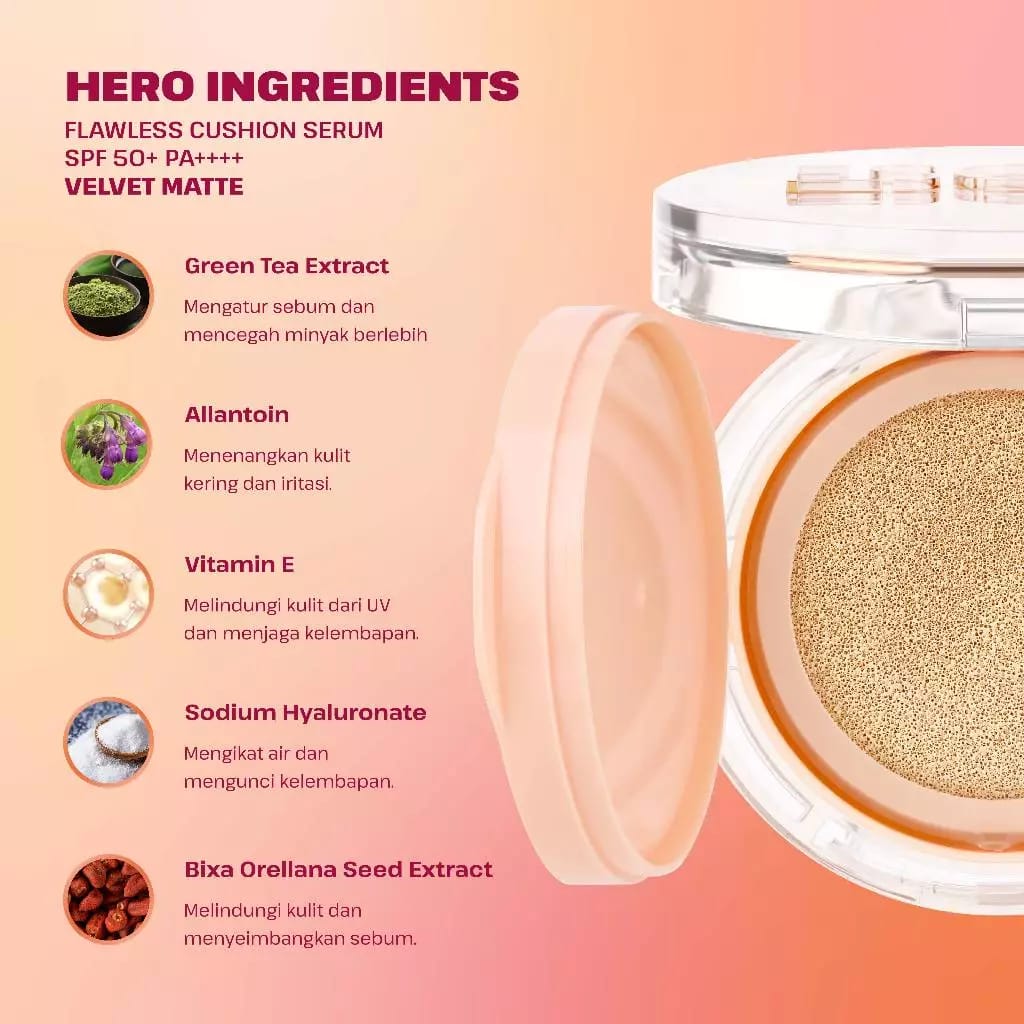 Keva Cosmetics International ESQA Flawless Cushion Serum SPF 50+ PA++++ Pancake