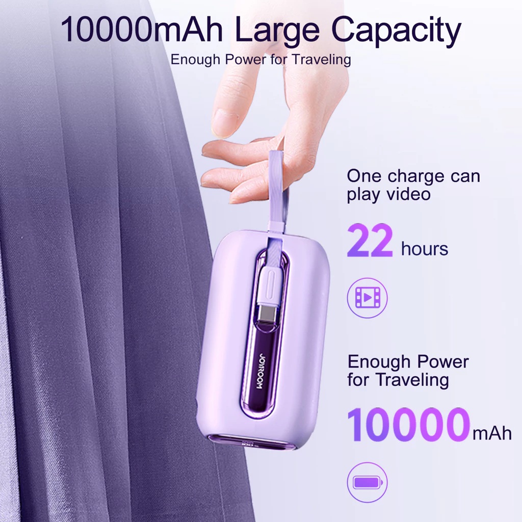Shenzhen Nito Power Source Technology JOYROOM 22.5W Mini Power Bank 10000mAh with Dual Cables JR-L012 