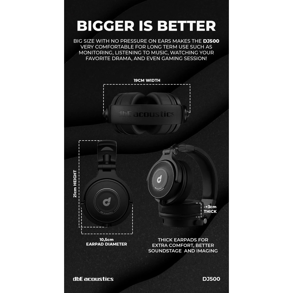 dbE Indonesia dbE High End Closed Back Over Ear DJ Headphone DJ500